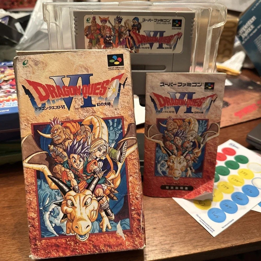 Nintendo Super Famicom Dragon Quest VI DQ 6 Japan SFC SNES w/box And Manual